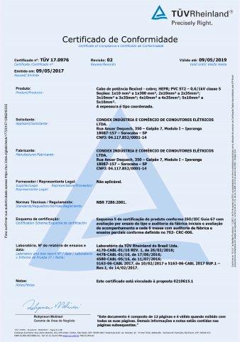 TÜV 23.0530 Flexpex (HEPR) Unipolar e Multipolar 0,6-1kV  rev.00 unificados classe 4 e 5-  05-2025